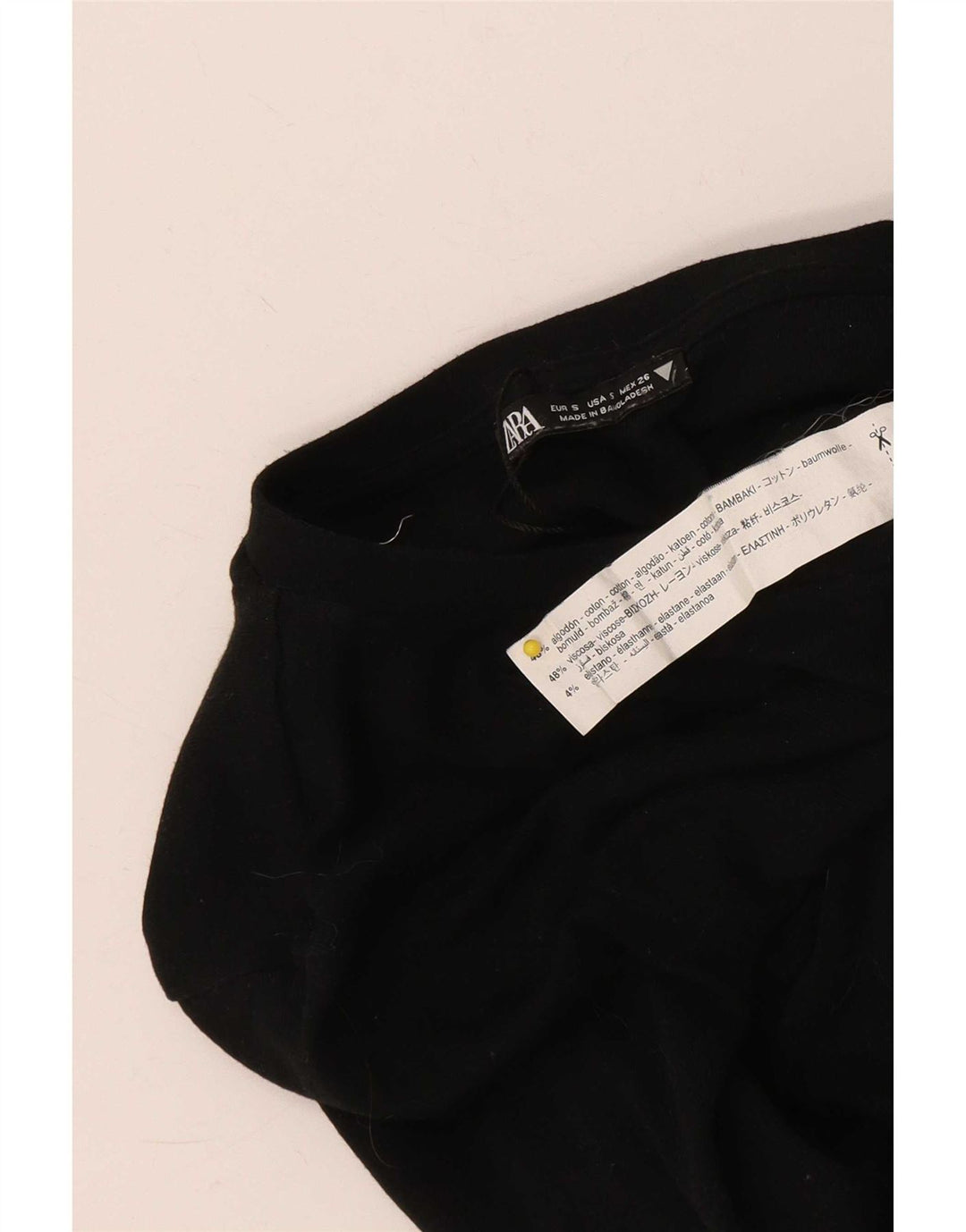 Zara Womens Bodysuit UK 8 Small Black Cotton