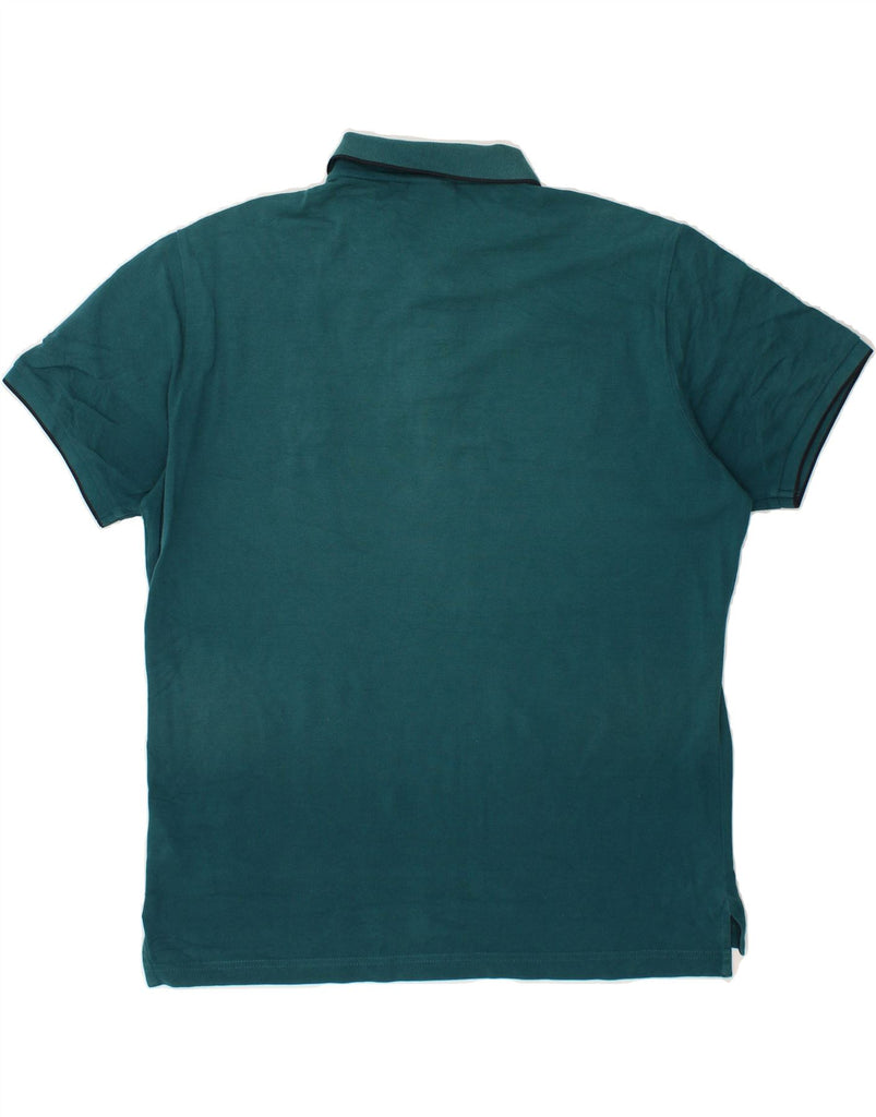 CONTE OF FLORENCE Mens Polo Shirt XL Green Cotton | Vintage Conte of Florence | Thrift | Second-Hand Conte of Florence | Used Clothing | Messina Hembry 