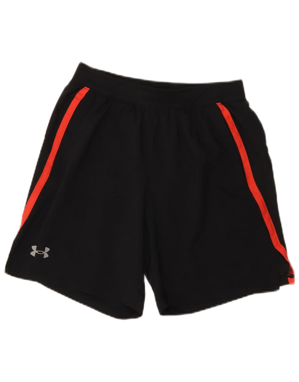 Under Armour Womens Sport Shorts UK 10 Small Black Colourblock