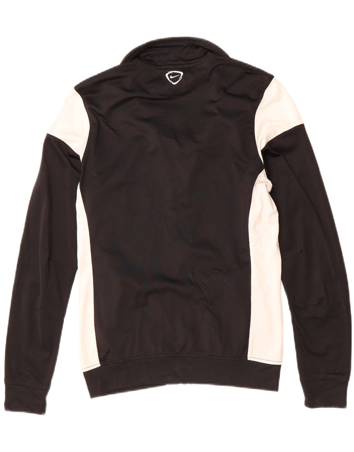 NIKE Womens Dri Fit Tracksuit Top Jacket UK 10 Small Black Colourblock Vintage Nike and Second-Hand Nike from Messina Hembry 