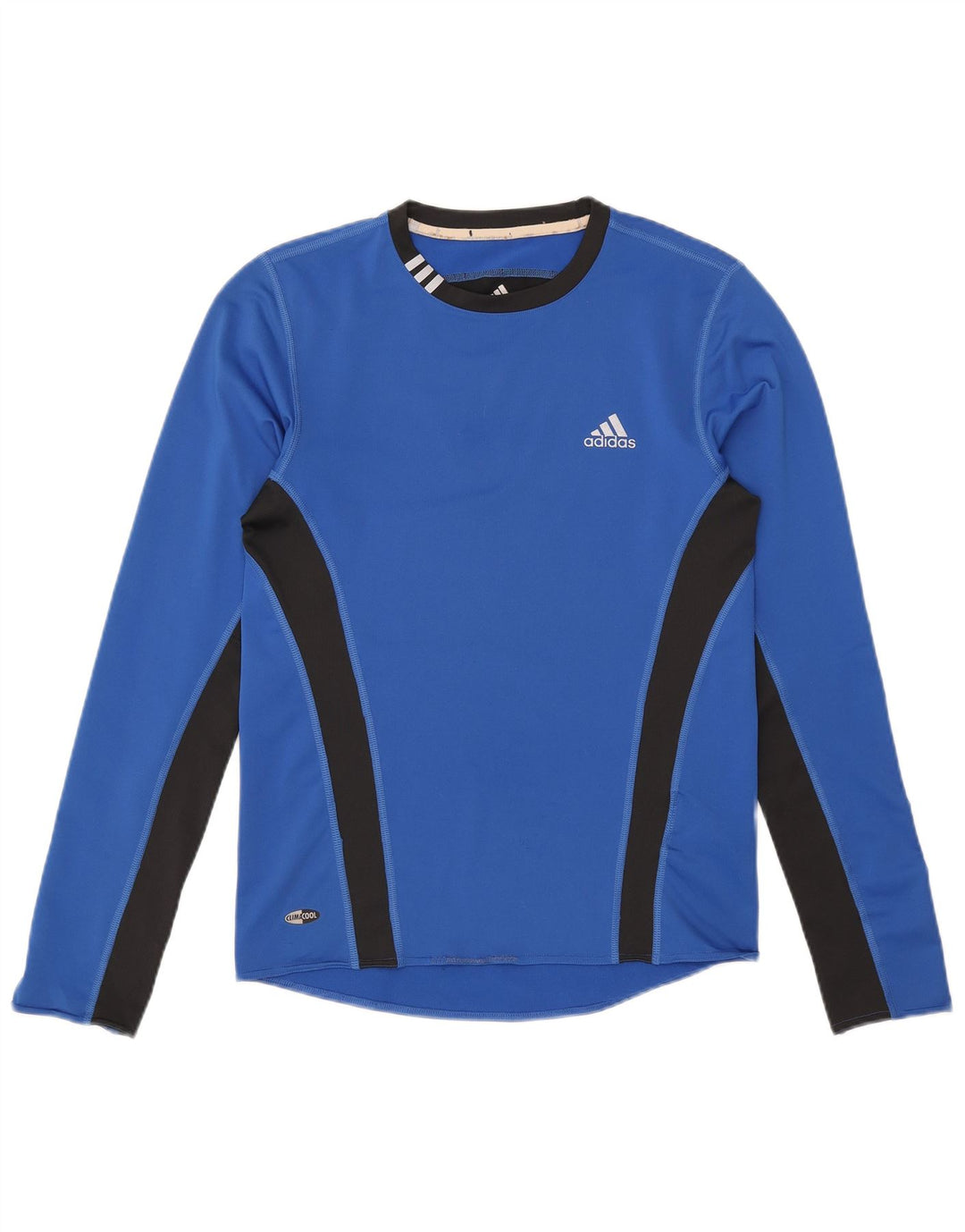 Adidas Mens Climacool Top Long Sleeve Small Blue Colourblock Polyester