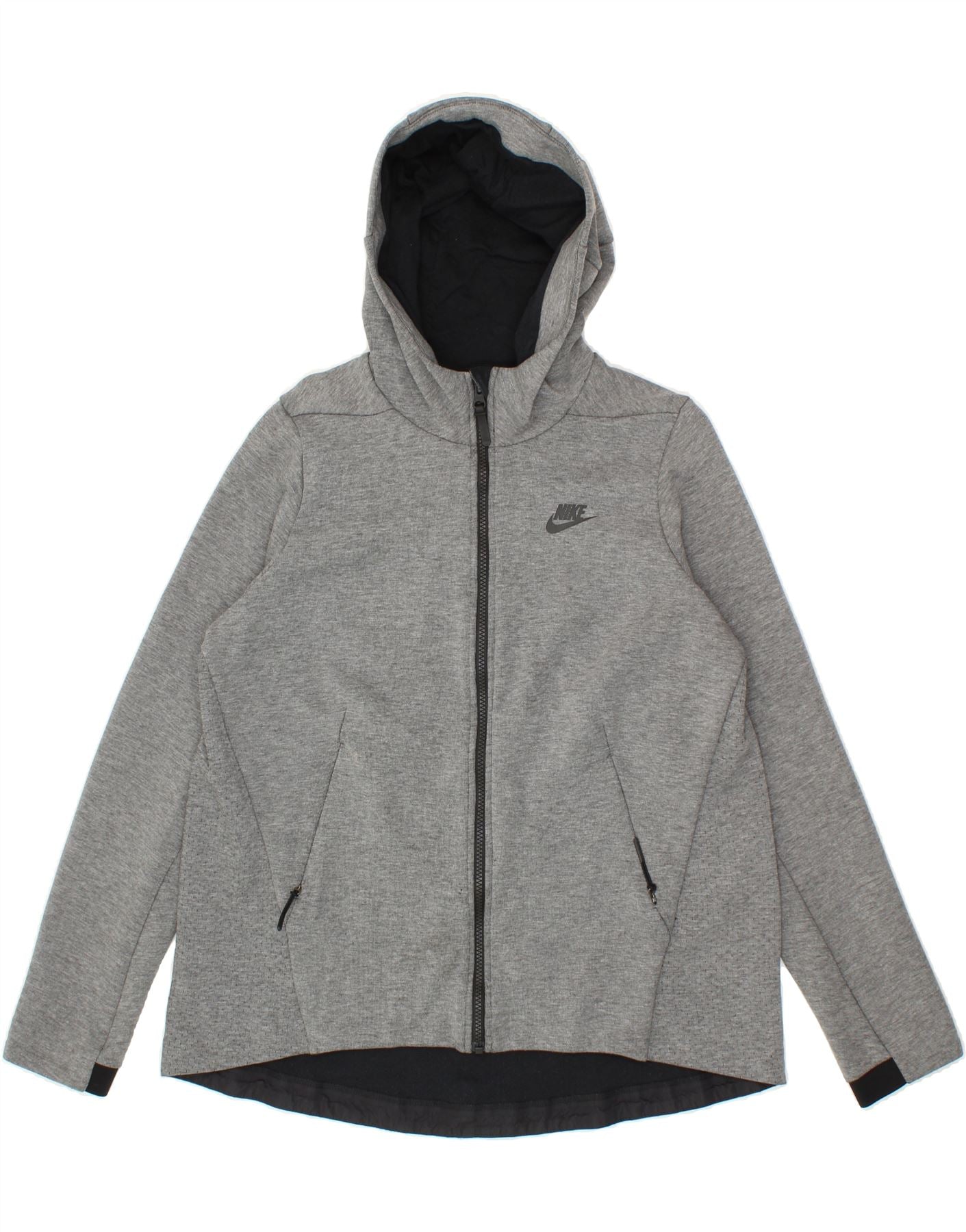 NIKEMensZipHoodieSweaterMediumGreyCotton