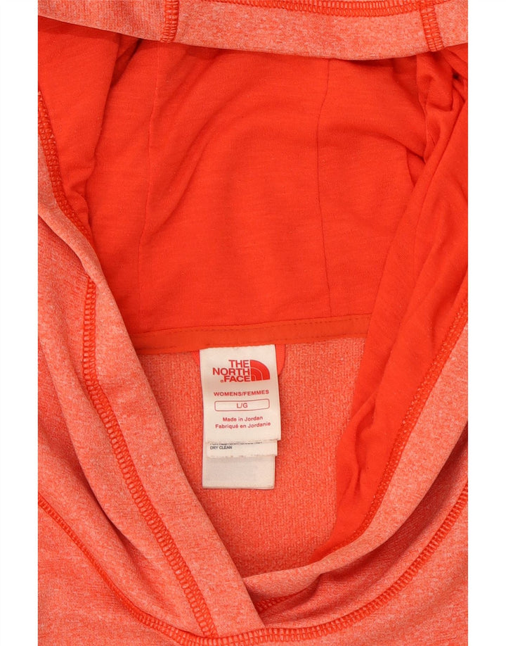 THE NORTH FACE Womens Graphic Hoodie Jumper UK 14 Large Orange Polyester