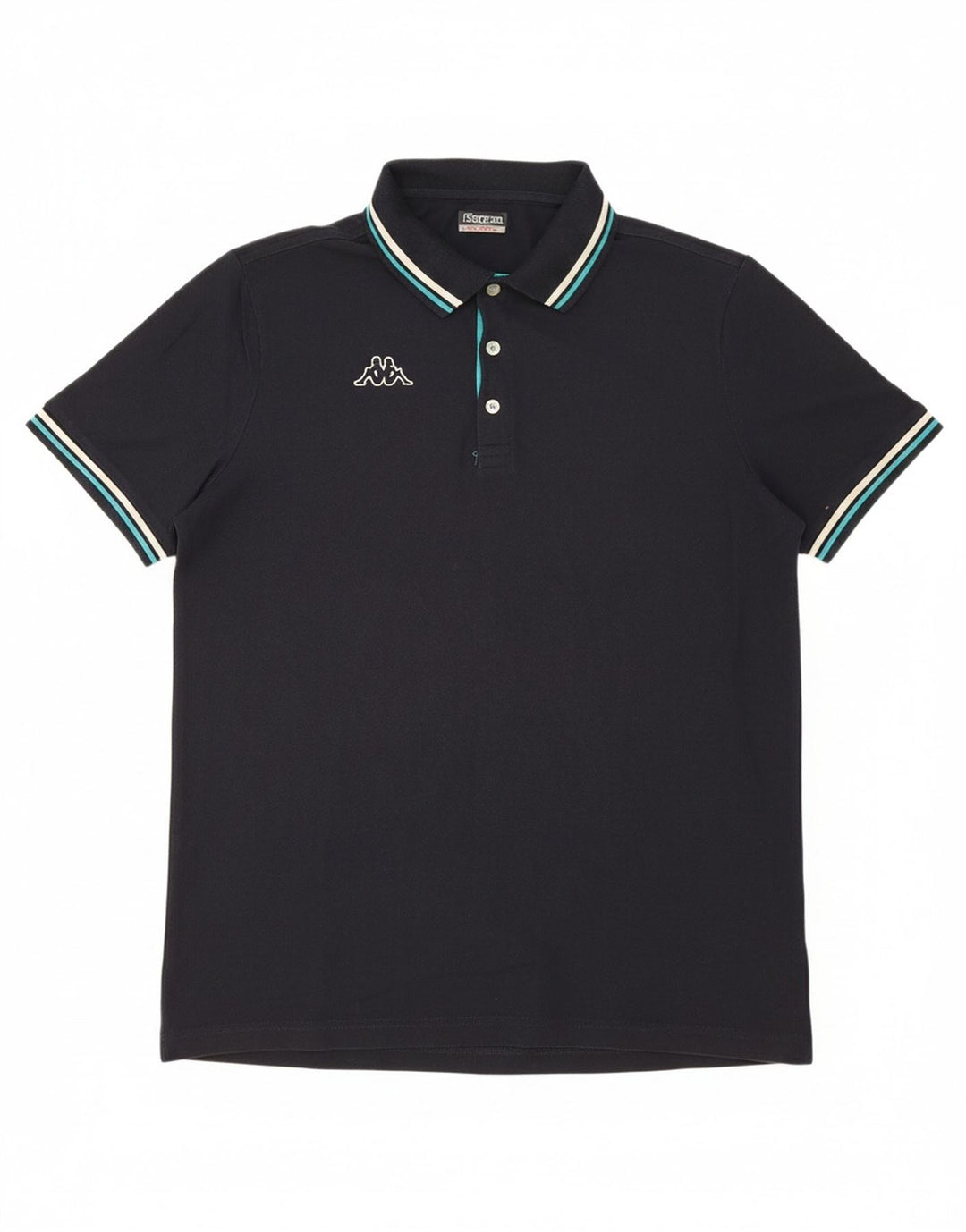 KAPPA Mens Polo Shirt XL Navy Blue Cotton