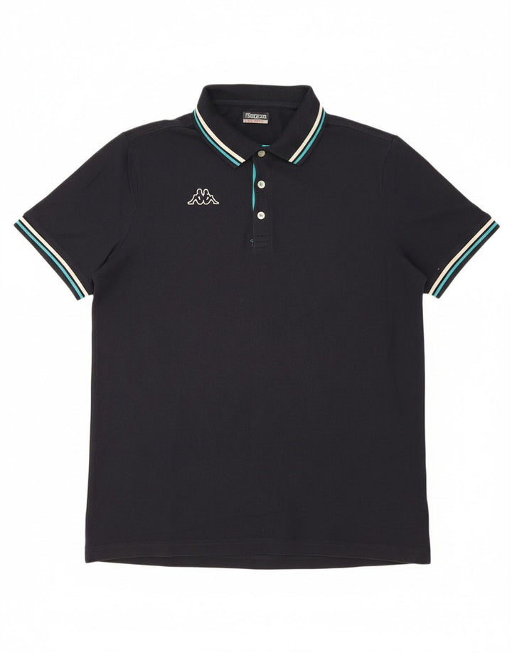 KAPPA Mens Polo Shirt XL Navy Blue Cotton