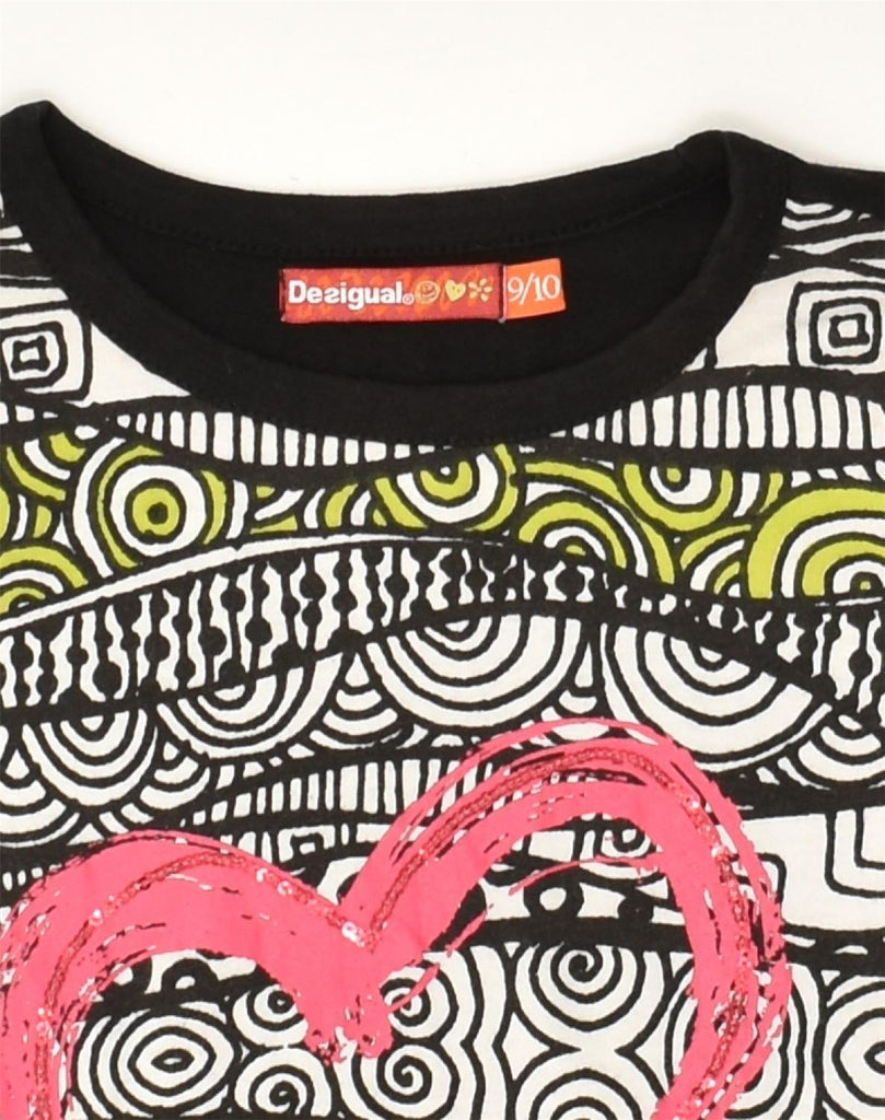 DESIGUAL Girls Crazy Pattern Basic Dress 9-10 Years  Black Geometric | Vintage Desigual | Thrift | Second-Hand Desigual | Used Clothing | Messina Hembry 