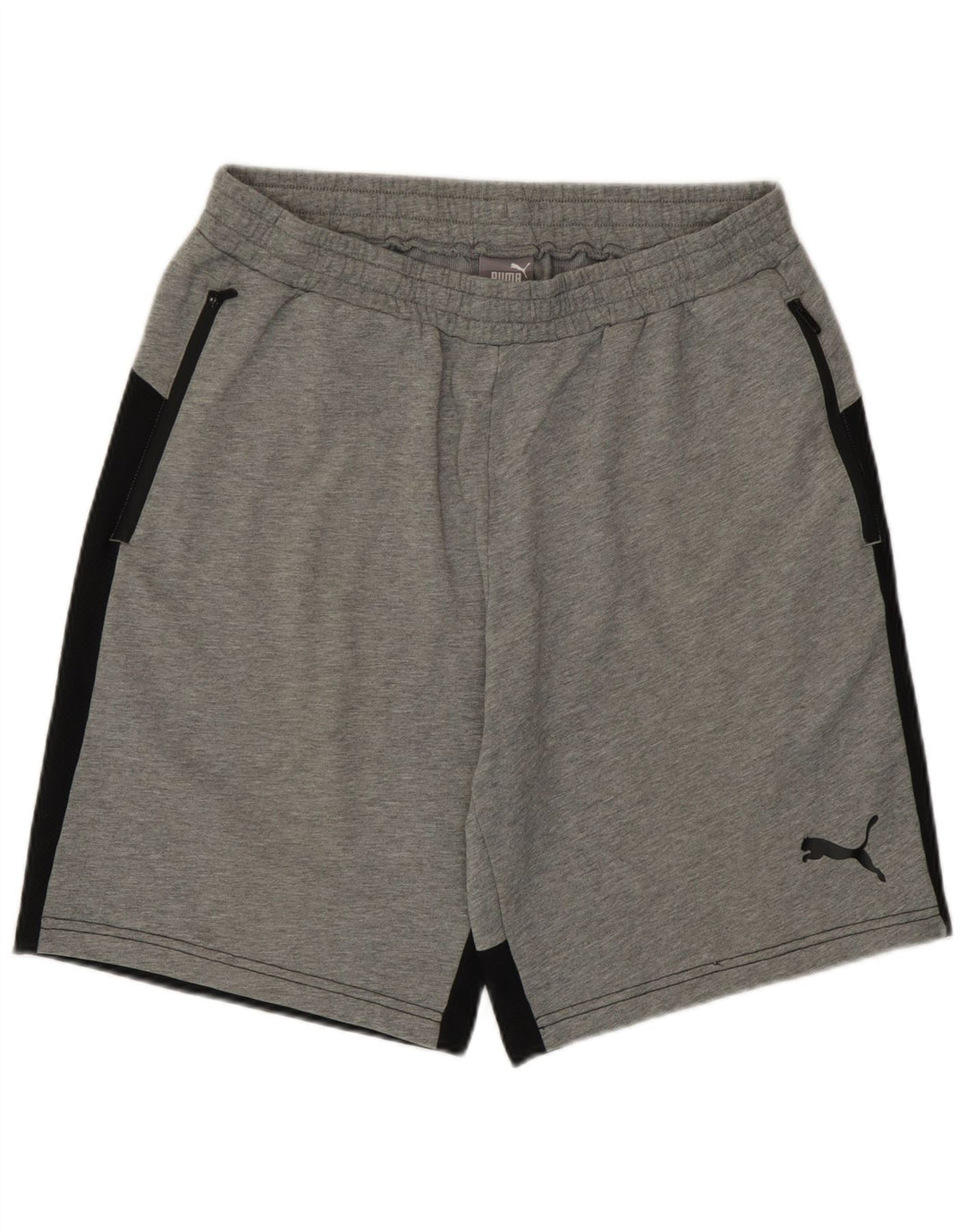 Puma Mens Sport Shorts Large  Grey Colourblock Cotton