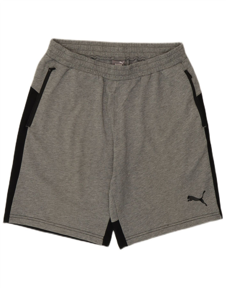 Puma Mens Sport Shorts Large  Grey Colourblock Cotton