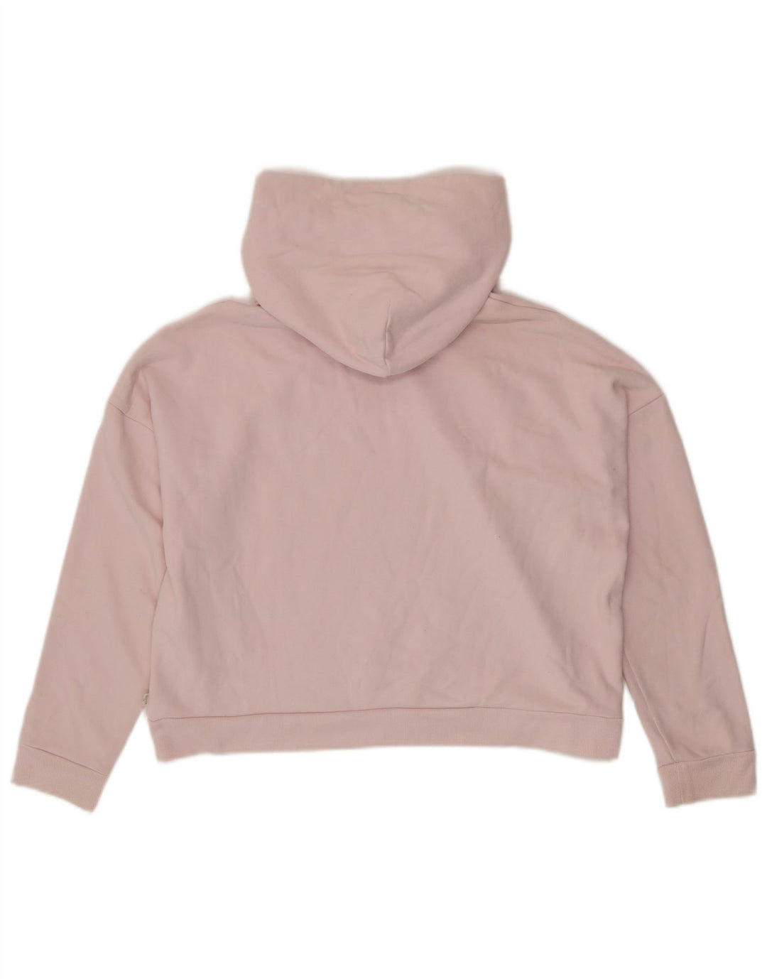 LEVI'S Womens Oversized Crop Graphic Hoodie Jumper UK 10 Small Pink Cotton