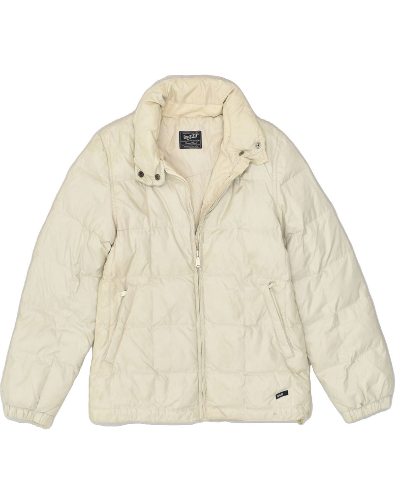 GAS Womens Hooded Padded Jacket UK 10 Small Beige Polyamide | Vintage Gas | Thrift | Second-Hand Gas | Used Clothing | Messina Hembry 