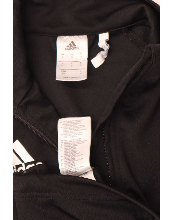 Adidas Mens Climalite Tracksuit Top Jacket Small Black Polyester