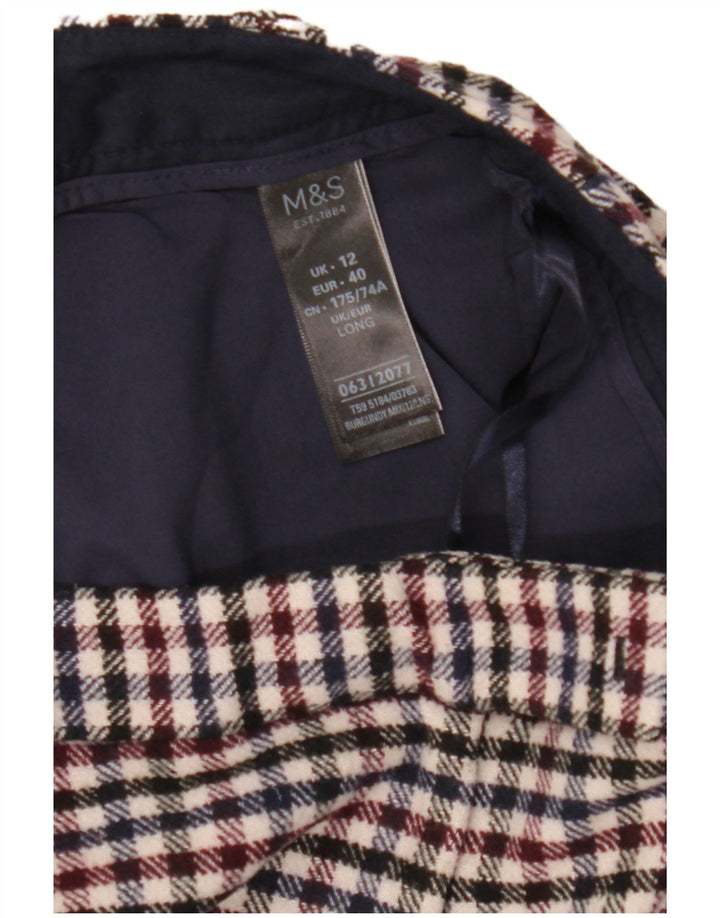 MARKS & SPENCER Womens Chino Trousers UK 12 Medium W32 L29 Multicoloured