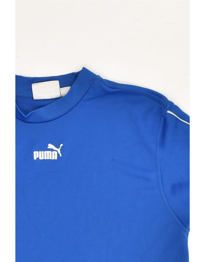 PUMA Mens Sweatshirt Jumper Medium Blue | Vintage Puma | Thrift | Second-Hand Puma | Used Clothing | Messina Hembry 