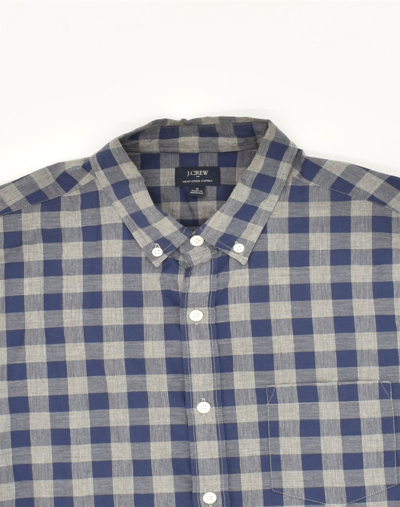 J. CREW Mens Shirt Medium Grey Check Cotton | Vintage J. Crew | Thrift | Second-Hand J. Crew | Used Clothing | Messina Hembry 