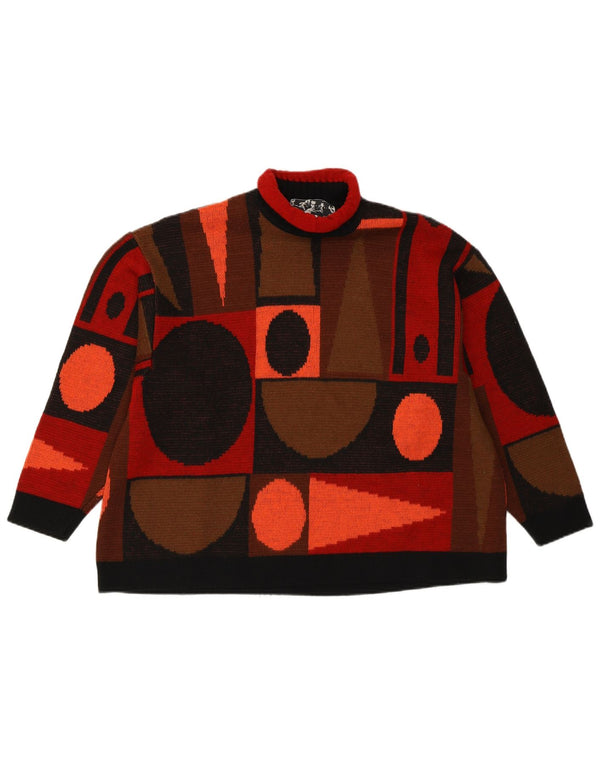 Ernestina Cerini Womens Roll Neck Jumper Sweater IT 42 Medium Multicoloured