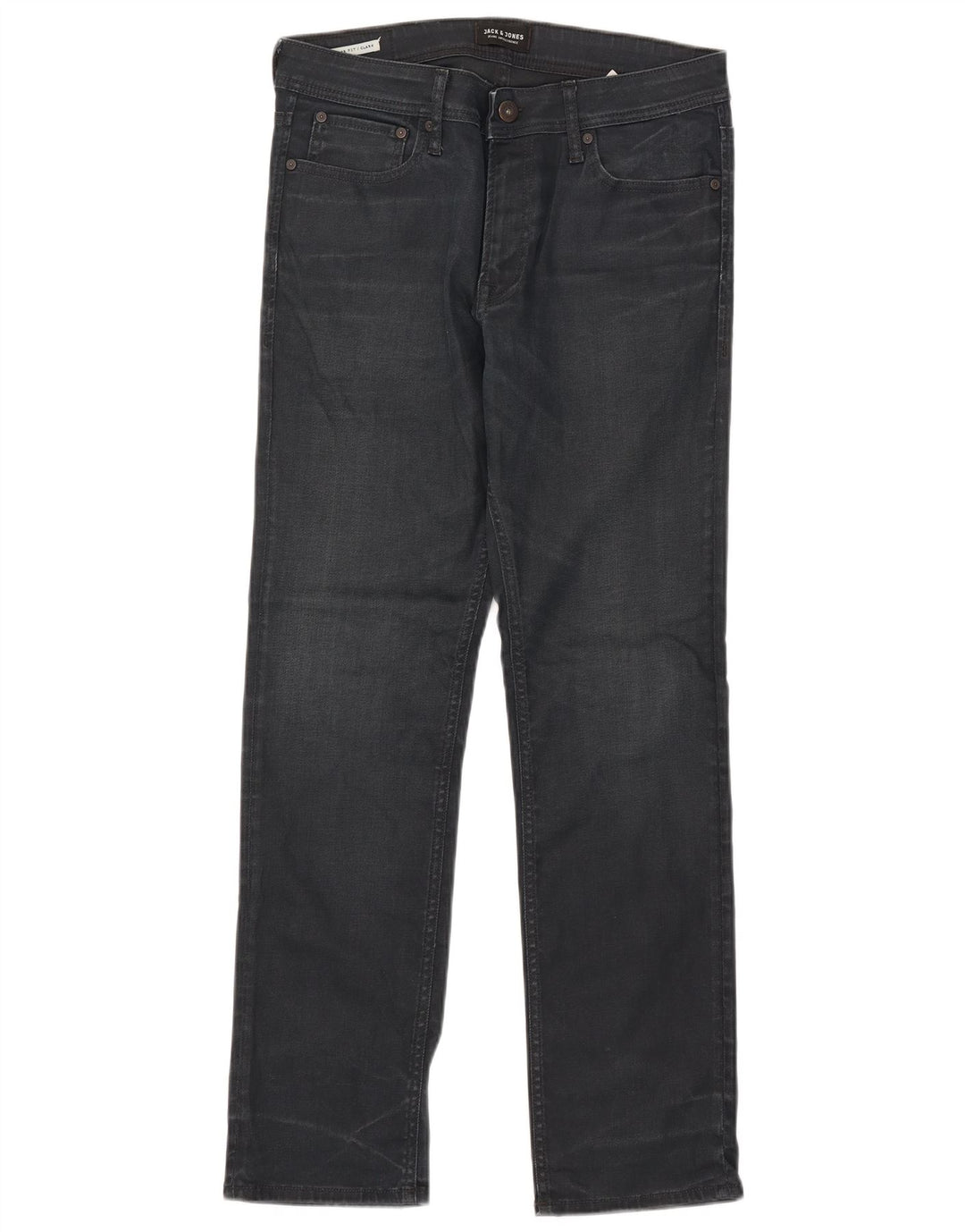 Jack & Jones Mens Clark Slim Jeans W32 L29 Navy Blue Cotton