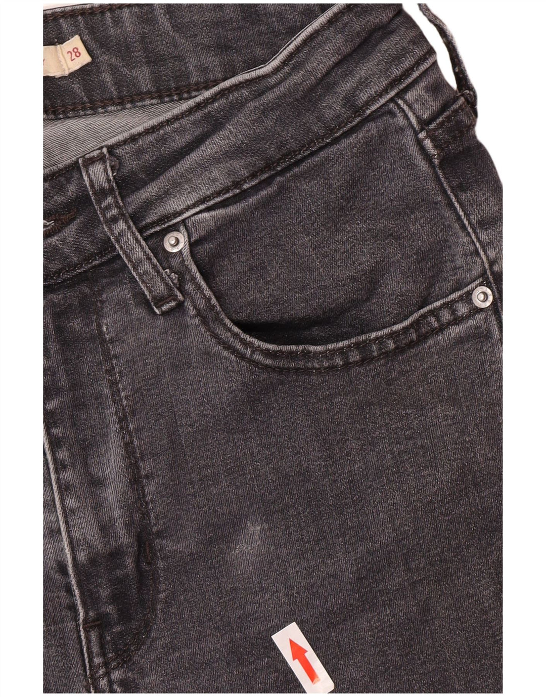 Levi's Womens 721 Skinny Jeans W28 L28 Grey Lyocell