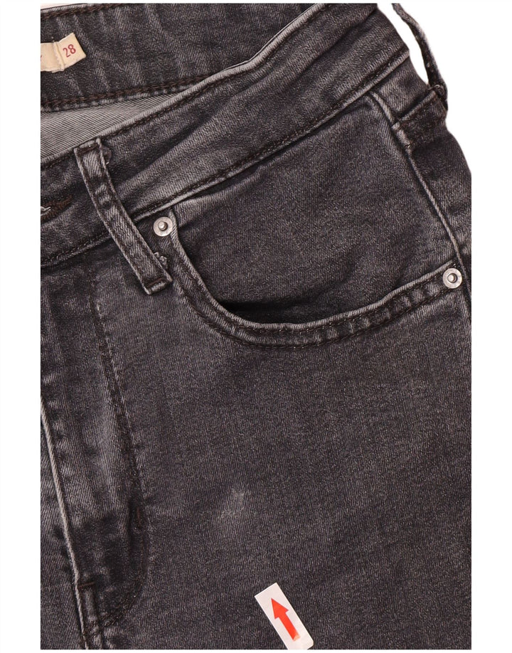 Levi's Womens 721 Skinny Jeans W28 L28 Grey Lyocell