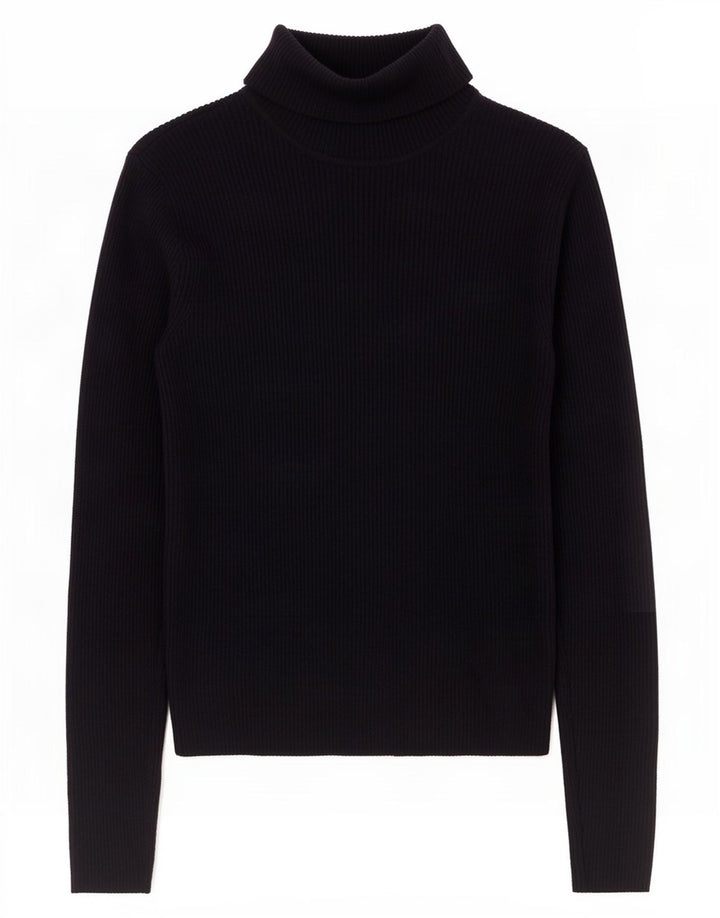 Marks & Spencer Womens Roll Neck Jumper Sweater UK 12 Medium Navy Blue