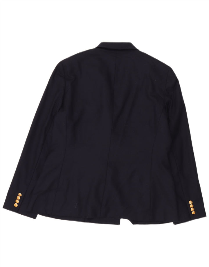 Chaps Womens Double Breasted Blazer Jacket US 14 XL Navy Blue Wool