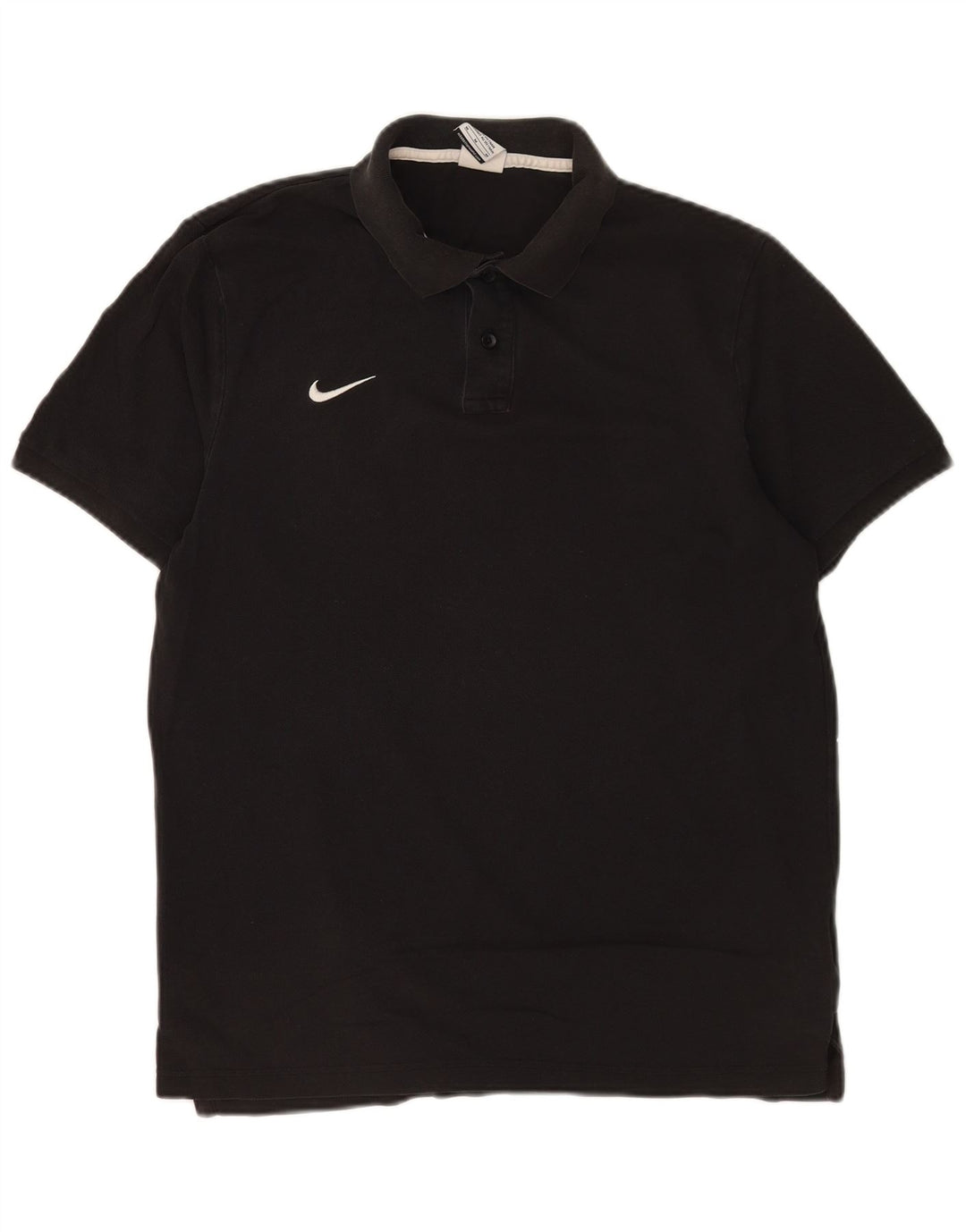Nike Mens Polo Shirt Medium Black Cotton