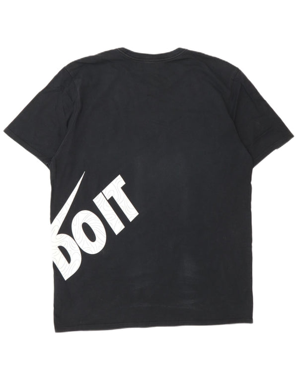 Nike Mens Graphic T-Shirt Top Large Black Cotton