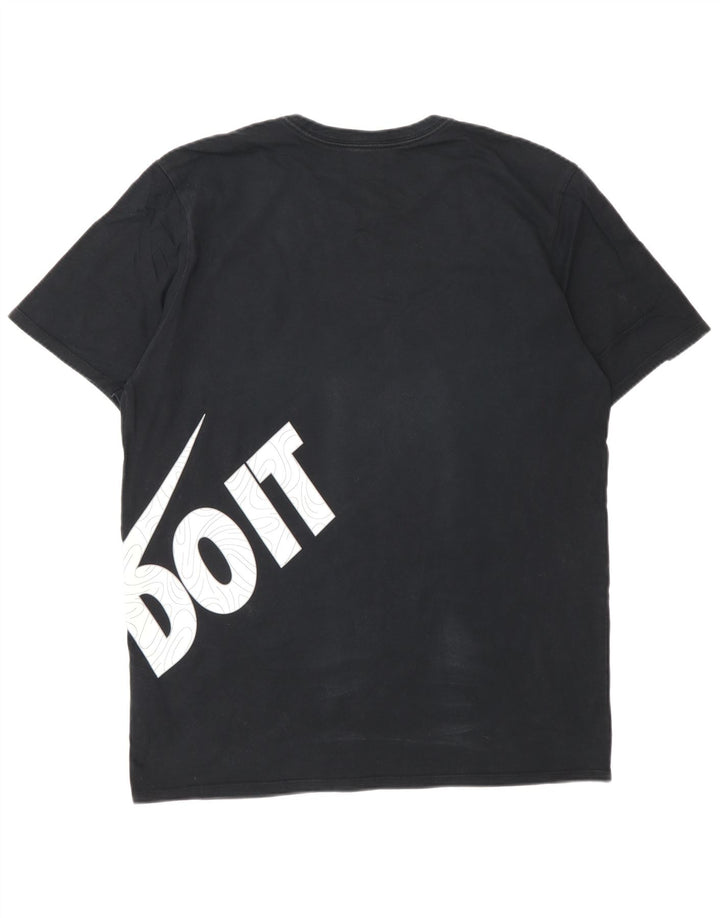 Nike Mens Graphic T-Shirt Top Large Black Cotton