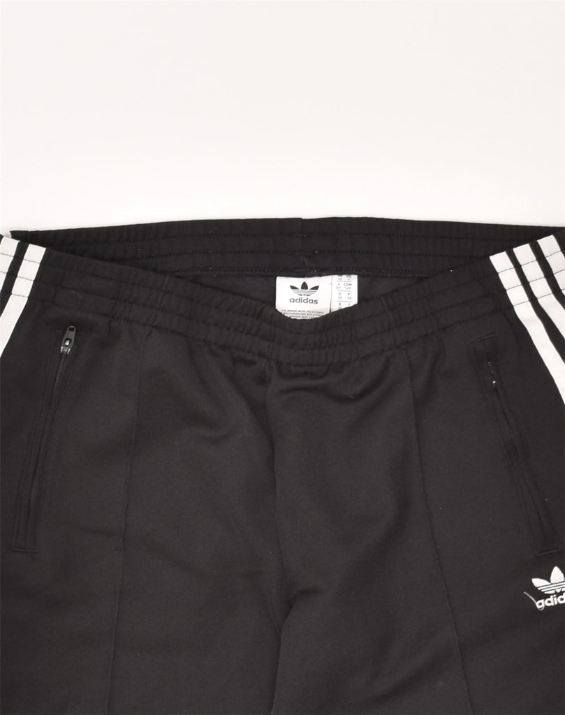 ADIDAS Womens Tracksuit Trousers UK 10 Small Black Polyester | Vintage Adidas | Thrift | Second-Hand Adidas | Used Clothing | Messina Hembry 