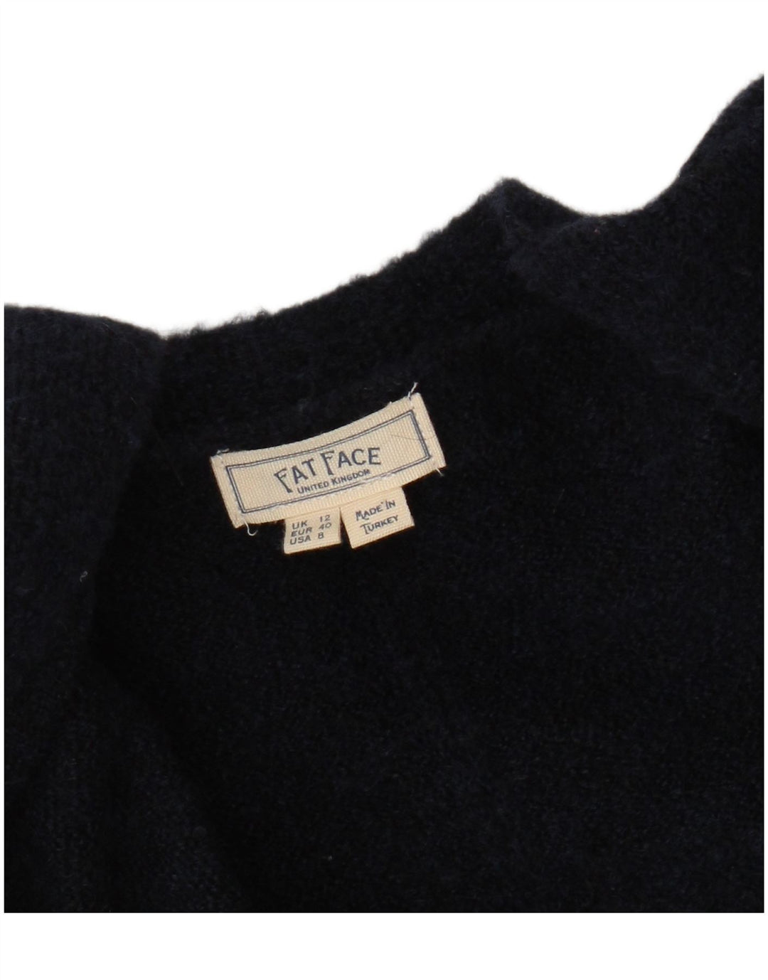 Fat Face Womens Cardigan Sweater UK 12 Medium Navy Blue