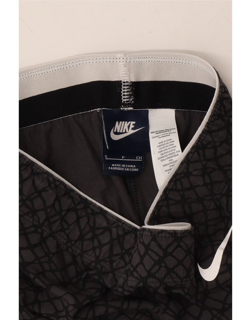 NIKE Womens Leggings UK 8 Small  Grey Geometric Cotton Vintage Nike and Second-Hand Nike from Messina Hembry 