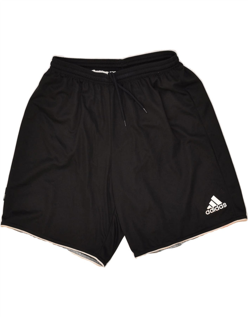 ADIDAS Mens Graphic Sport Shorts Medium Black Polyester | Vintage Adidas | Thrift | Second-Hand Adidas | Used Clothing | Messina Hembry 