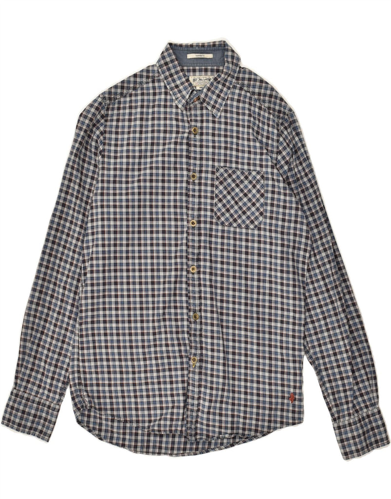 MARLBORO CLASSICS Mens Custom Fit Shirt Small Grey Check Cotton | Vintage Marlboro Classics | Thrift | Second-Hand Marlboro Classics | Used Clothing | Messina Hembry 