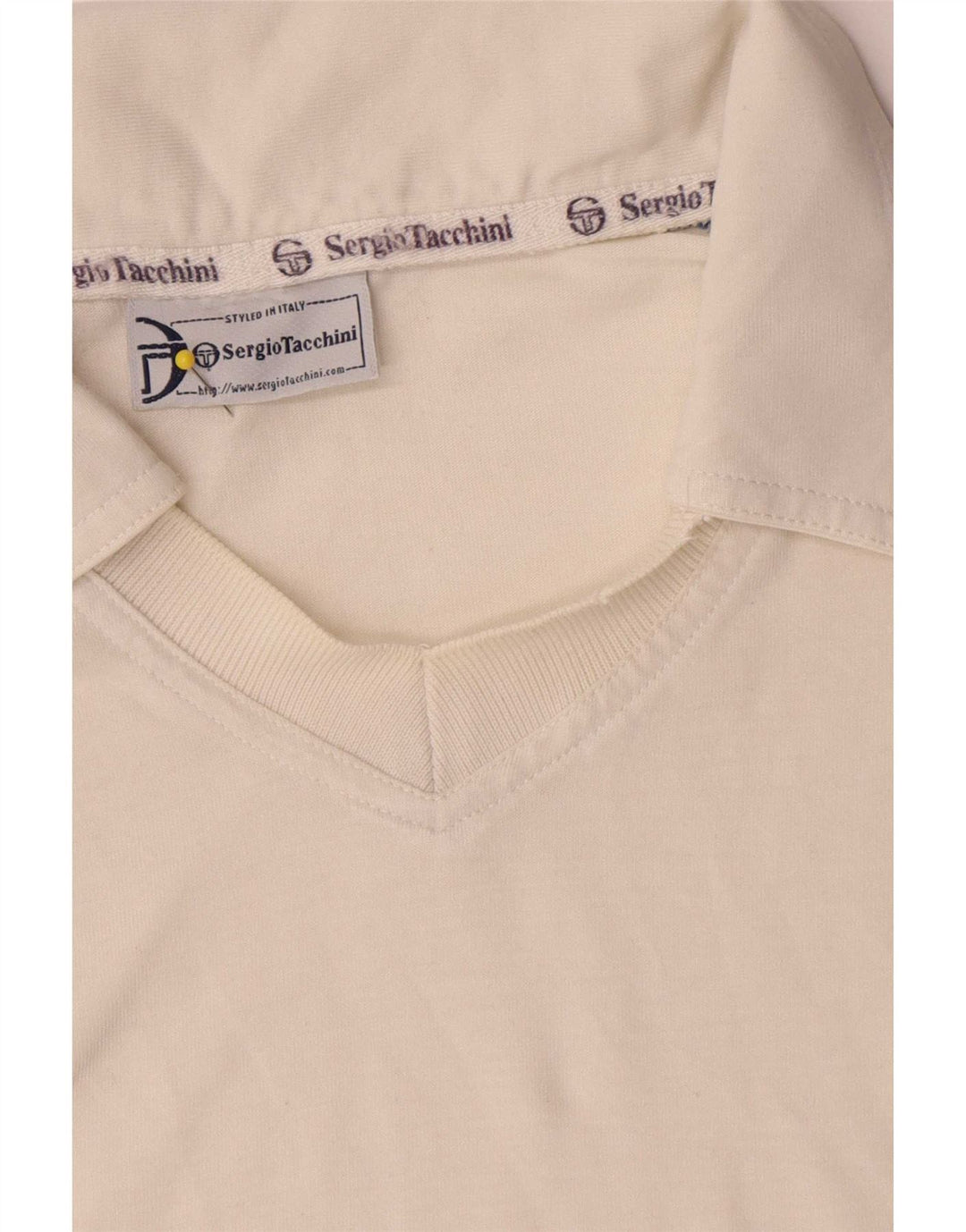 Sergio Tacchini Mens Polo Shirt XL White Colourblock