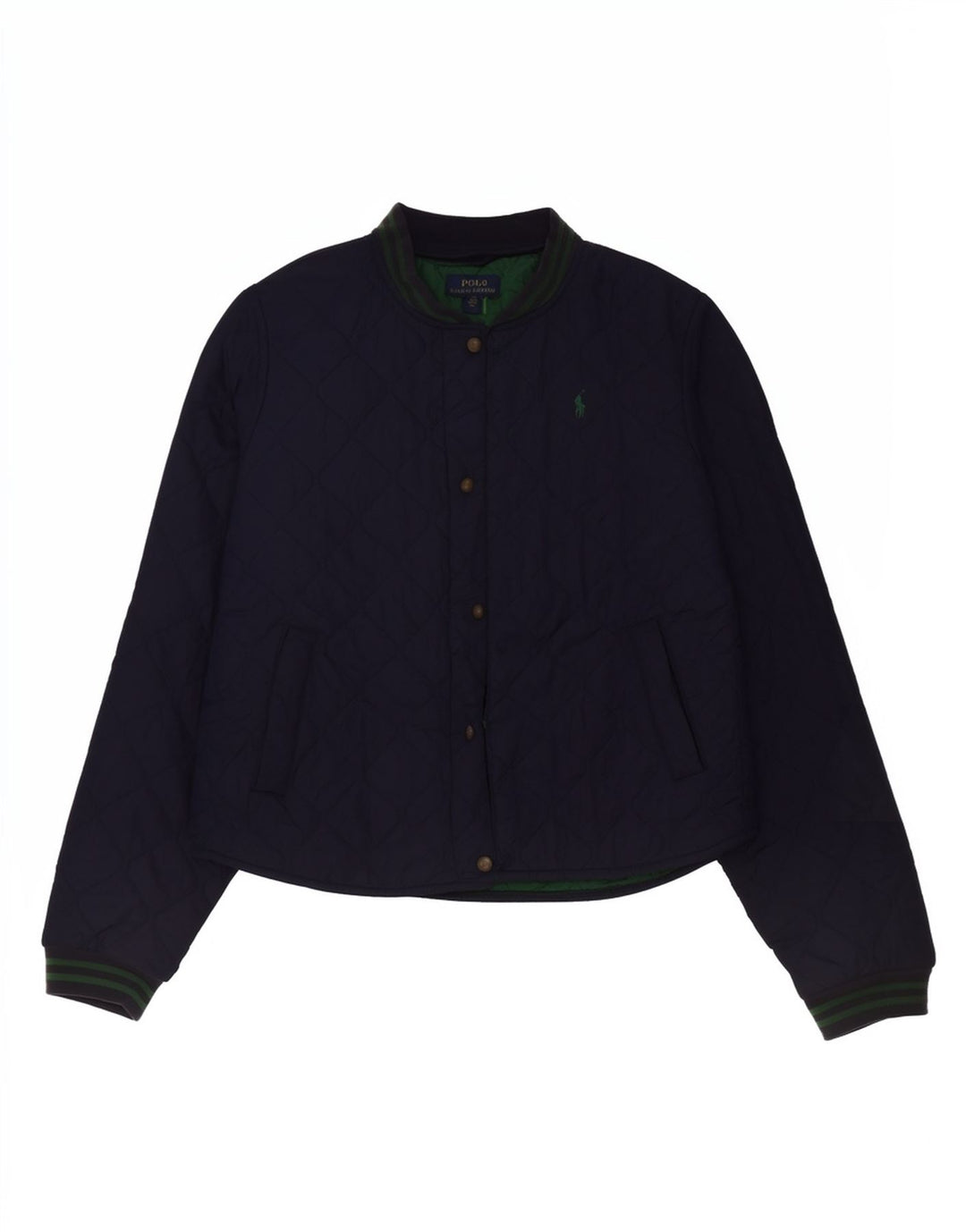 Polo Ralph Lauren Boys Quilted Jacket 15-16 Years XL Navy Blue Polyester