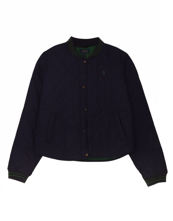 Polo Ralph Lauren Boys Quilted Jacket 15-16 Years XL Navy Blue Polyester