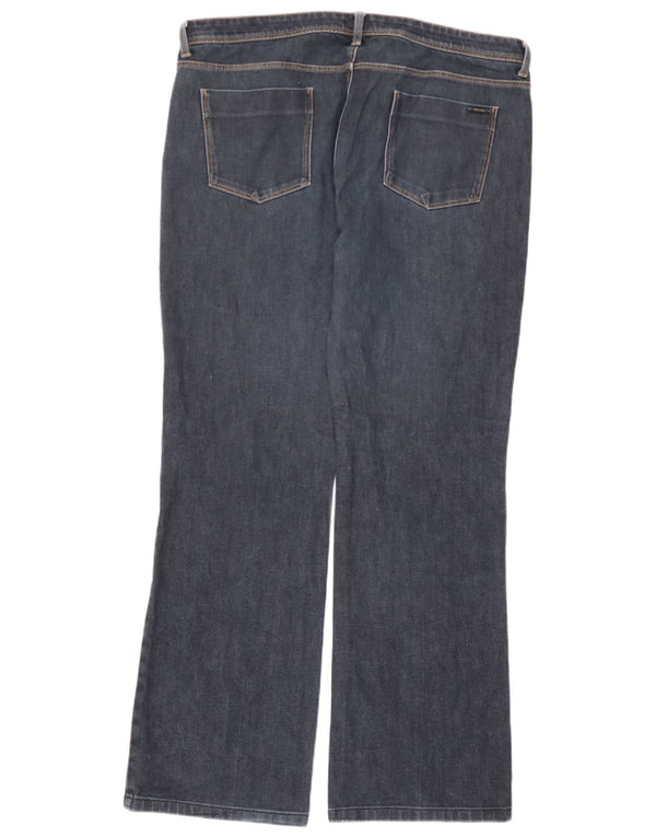 Marks & Spencer Womens Autograph Bootcut Jeans UK 18 XL W38 L30 Navy Blue