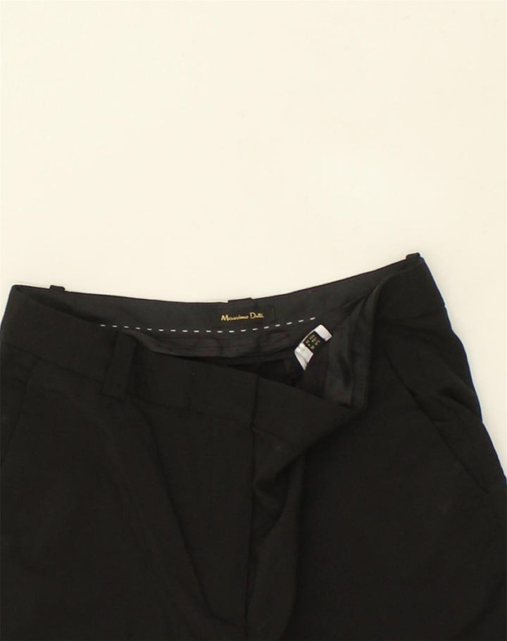 MASSIMO DUTTI Womens Tapered Casual Trousers US 4 XS W27 L27 Black Wool | Vintage Massimo Dutti | Thrift | Second-Hand Massimo Dutti | Used Clothing | Messina Hembry 
