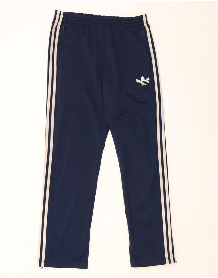 Adidas Mens Tracksuit Trousers Small Navy Blue Polyester