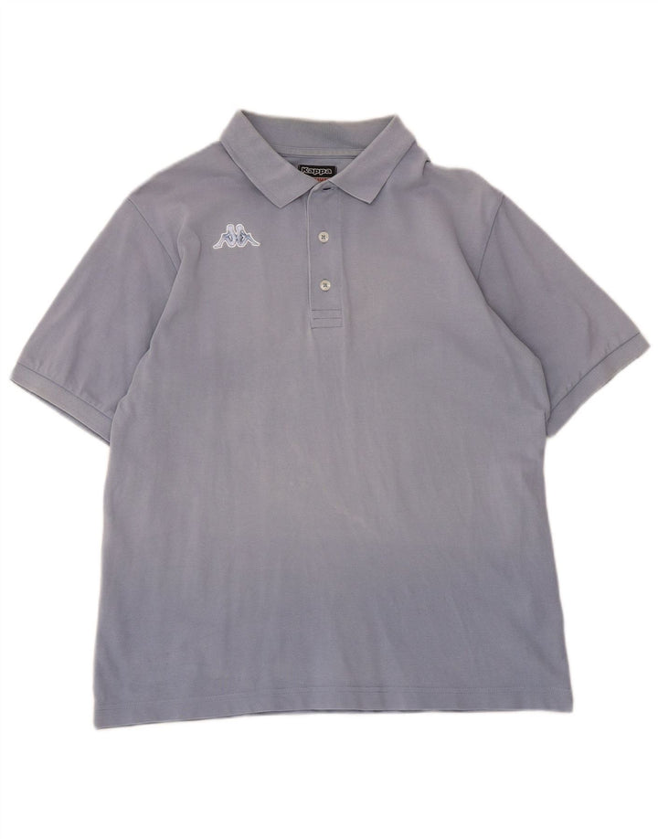 Kappa Mens Polo Shirt Medium Blue Cotton