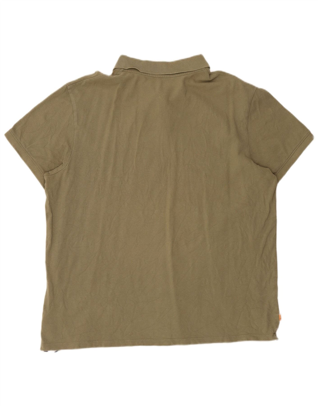 TIMBERLAND Mens Slim Fit Polo Shirt 3XL Khaki Cotton