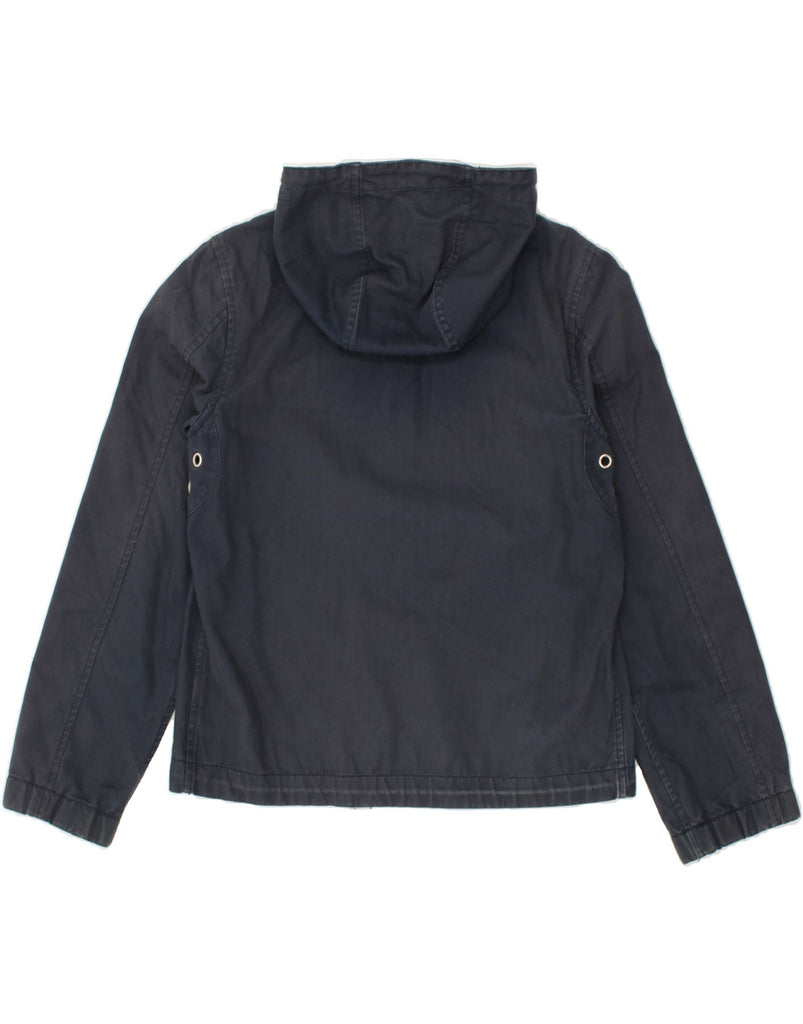 GAP Womens Hooded Bomber Jacket UK 14 Medium Navy Blue Cotton | Vintage Gap | Thrift | Second-Hand Gap | Used Clothing | Messina Hembry 