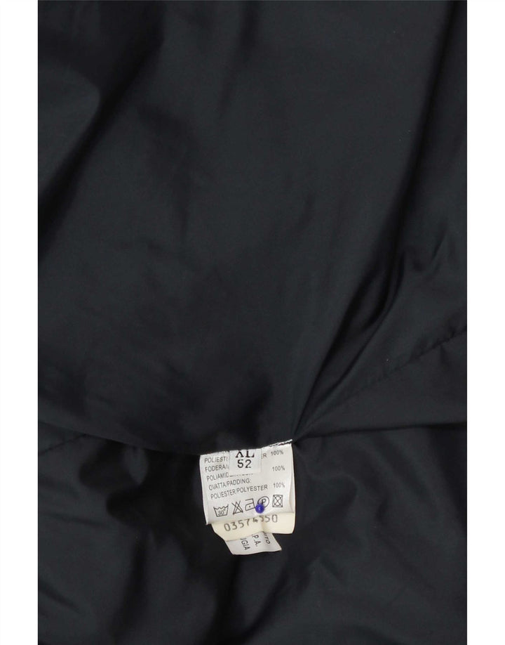 Valentino Mens Overcoat IT 52 XL Navy Blue Polyester