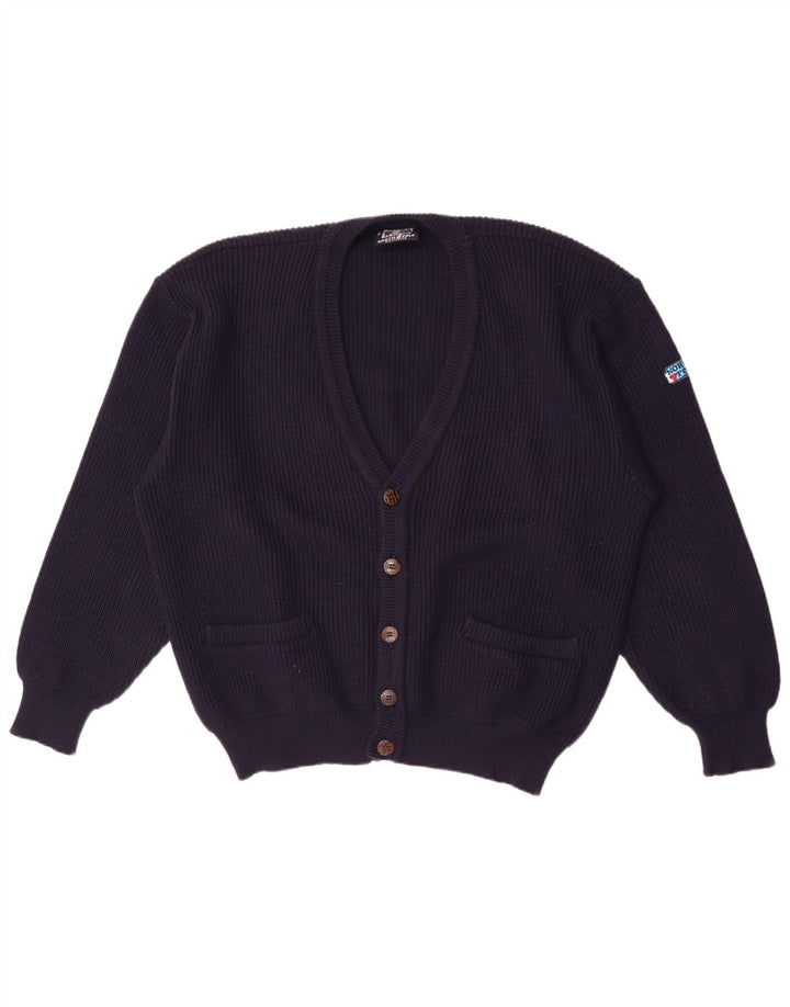 North Pole Mens Cardigan Sweater XL Navy Blue