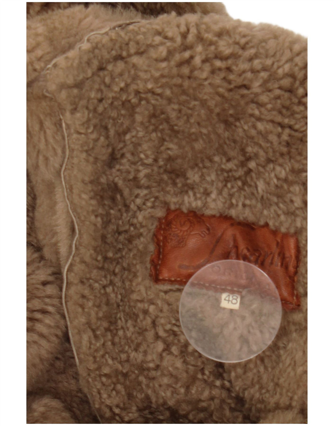 SHEARLING Womens Hooded Shearling Coat IT 48 XL Brown