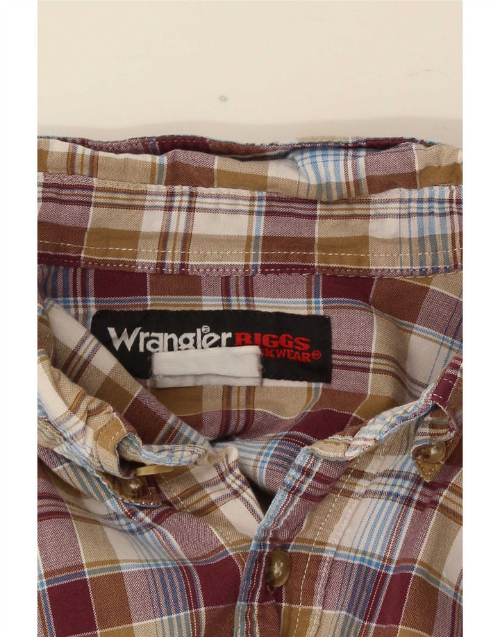 Wrangler Mens Shirt XL Brown Check