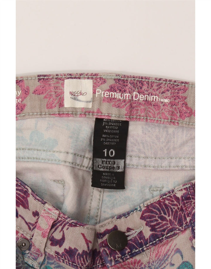 MOSSIMO Womens Skinny Jeans US 10 Large W34 L32 Multicoloured Floral Vintage Mossimo and Second-Hand Mossimo from Messina Hembry 
