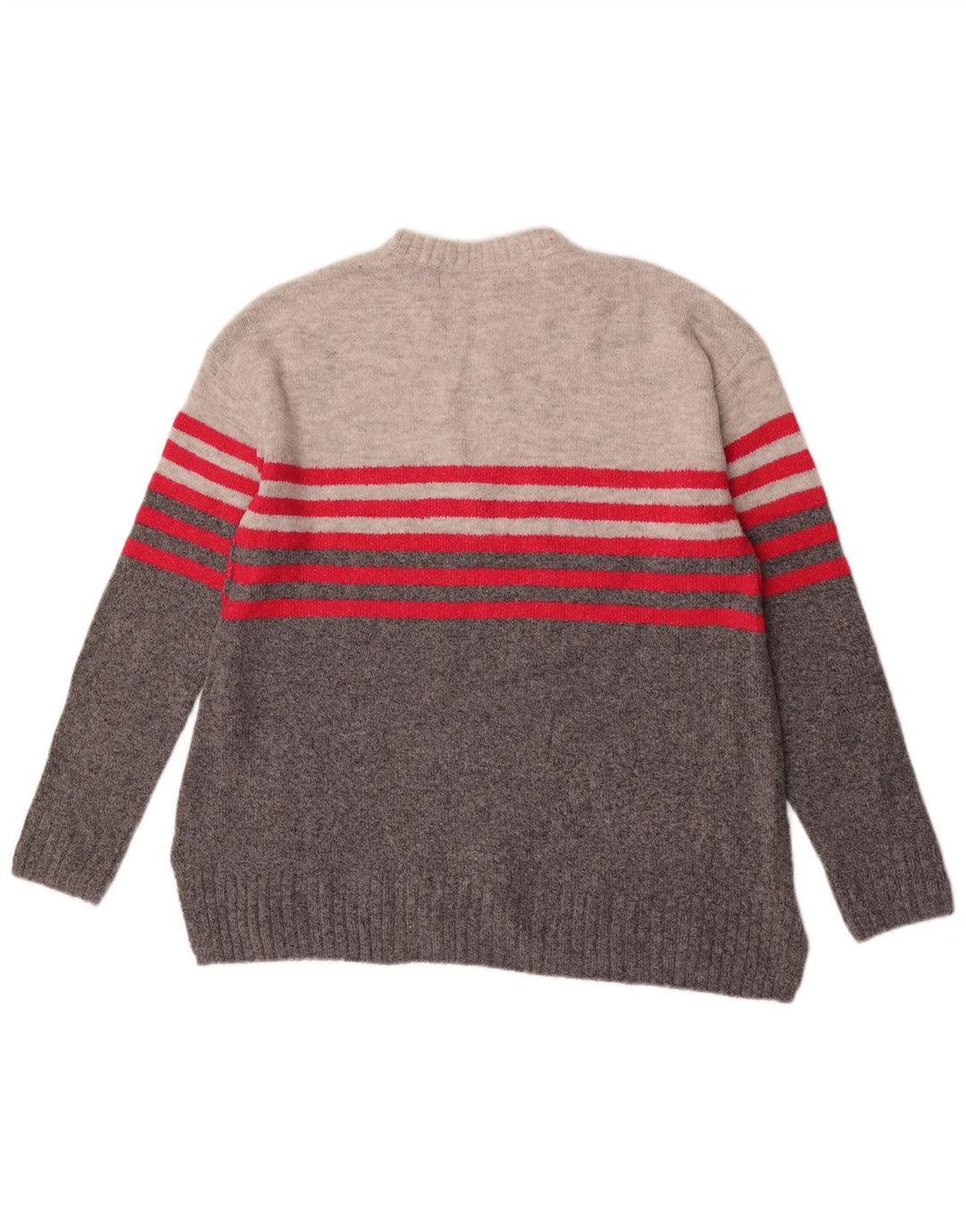 Marks & Spencer Womens Crew Neck Jumper Sweater UK 14 Medium Grey