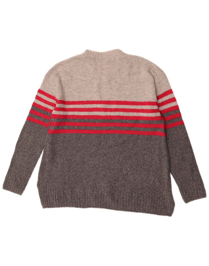 Marks & Spencer Womens Crew Neck Jumper Sweater UK 14 Medium Grey