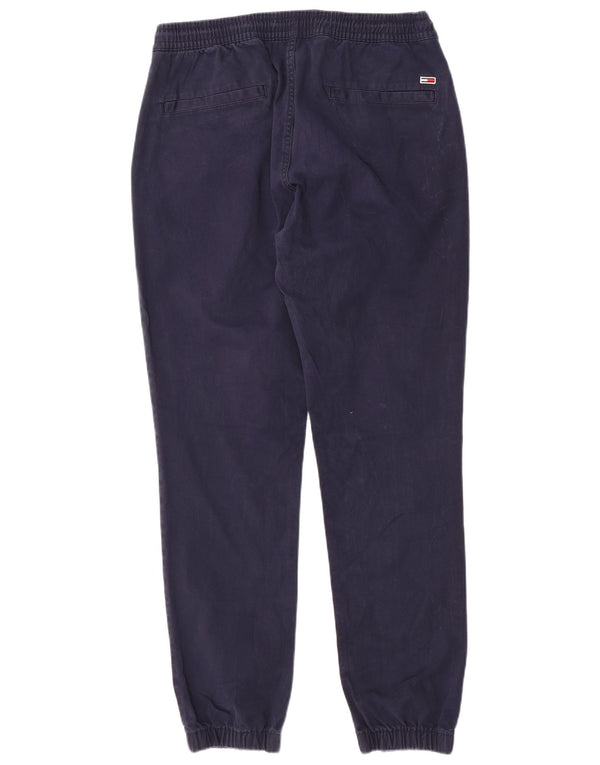 Tommy Hilfiger Mens Joggers Chino Trousers Large W34 L30 Navy Blue Cotton