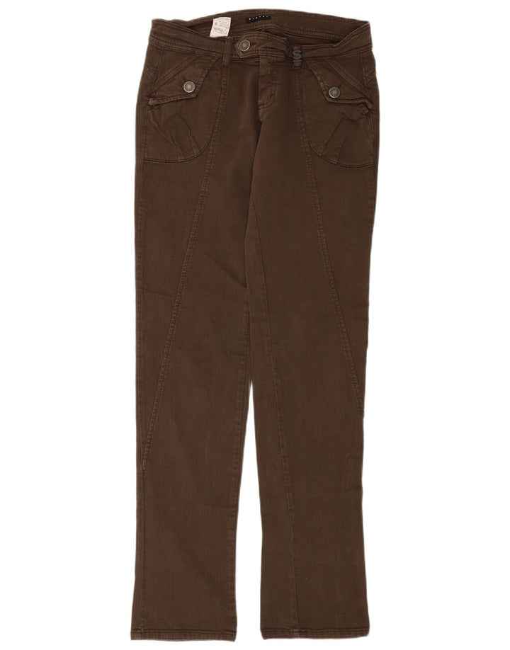 Sisley Womens Straight Jeans IT 44 Medium W30 L34 Brown Cotton